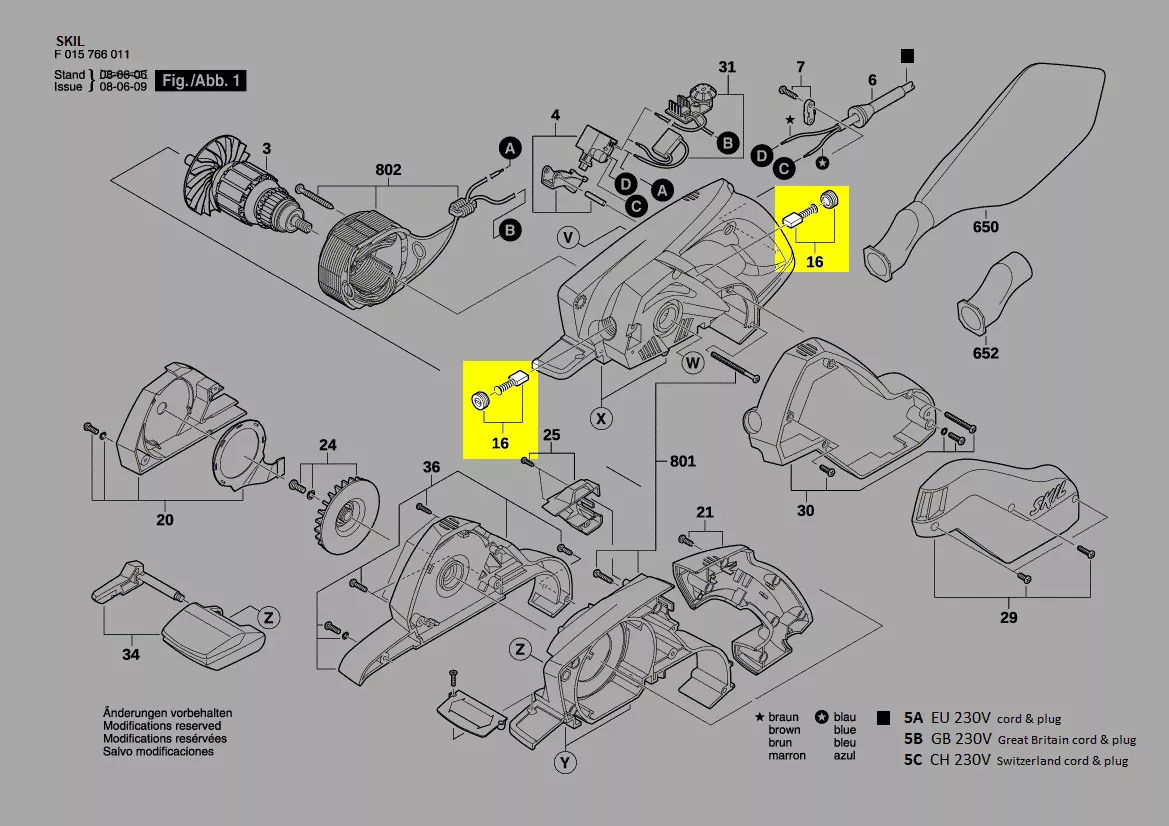 Balais charbon 2610399197 Skil